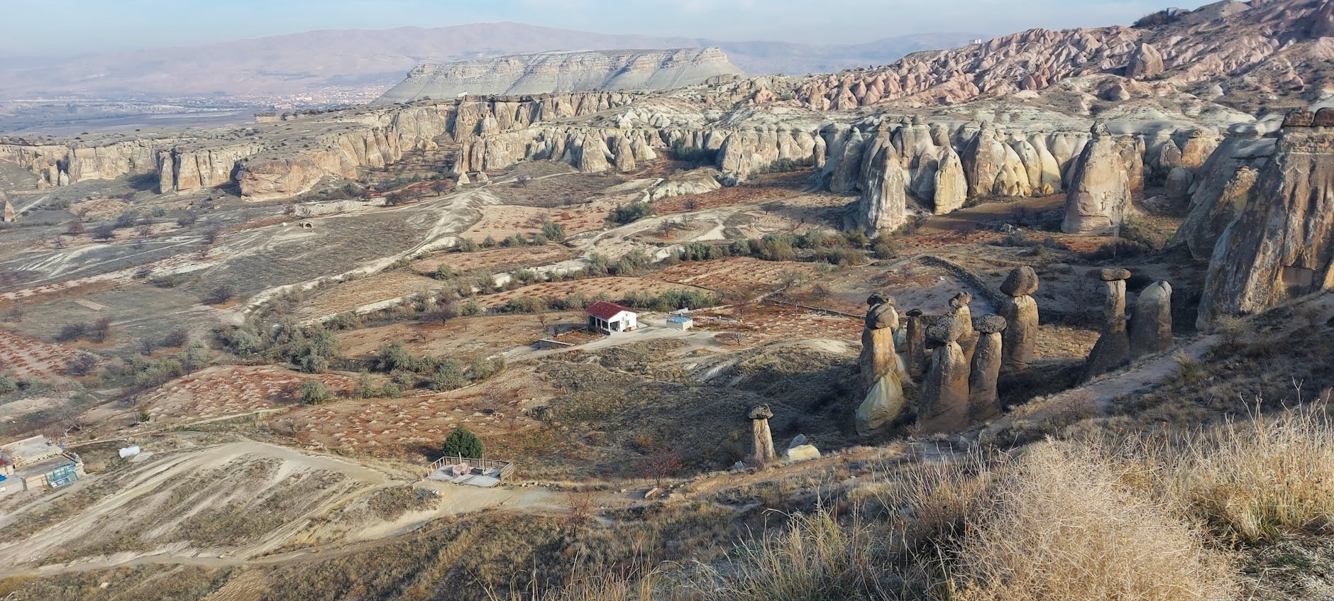 Kapadokya kaya oluşumları kuşbakışı